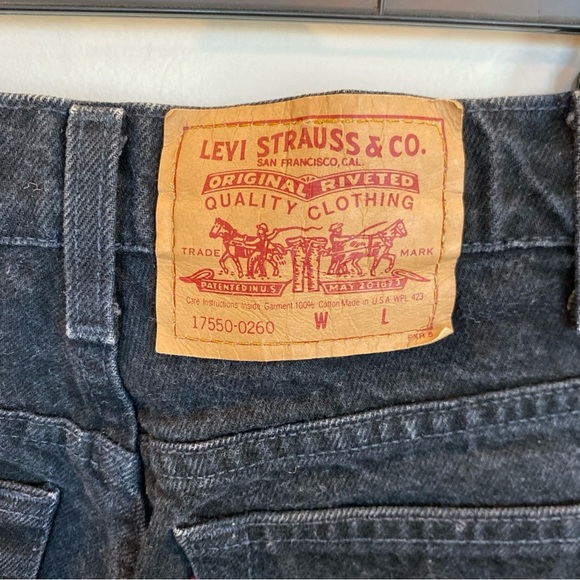 Vintage Levis Jeans Womens 7M Black Denim High Rise USA 90s Mom Classic Preppy - Picture 9 of 9